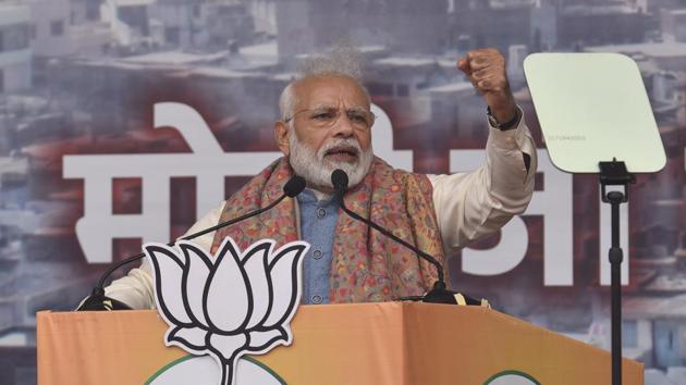 The ruling Bharatiya Janata Party (BJP) and the Congress on Thursday traded barbs over Prime Minister Narendra Modi’s claim in a speech that there were no detention camps in India.(Burhaan Kinu/HT PHOTO)