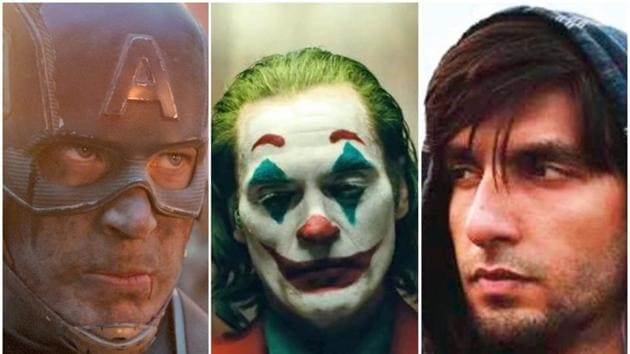 Chris Evans in Avengers: Endgame, Joaquin Phoenix in Joker and Ranveer Singh in Gully Boy.