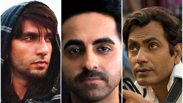 Ranveer Singh in Gully Boy, Ayushmann Khurrana in Article 15 and Nawazuddin Siddiqui in Photograph.