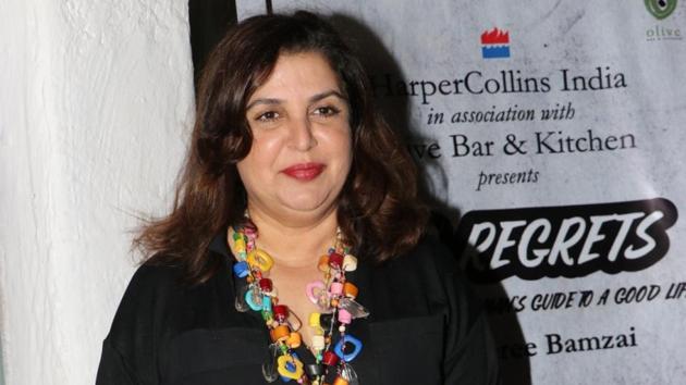 Farah Khan at the book launch of author Kaveree Bamzai in Mumbai.(IANS)