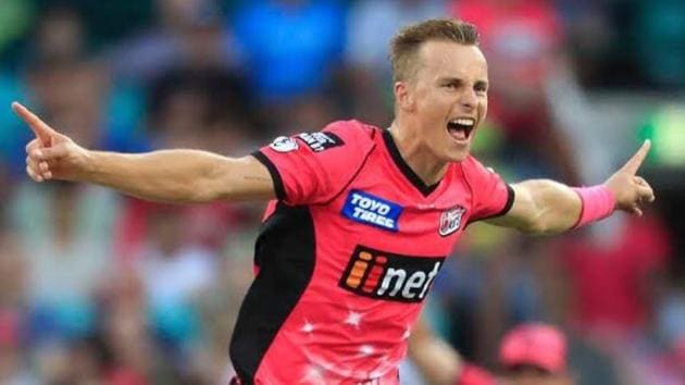 Tom Curran in action for Sydney Sixers.(Rajasthan Royals/ Twitter)