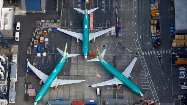An aerial photo shows Boeing 737 MAX airplanes parked on the tarmac at the Boeing Factory in Renton, Washington, U.S.(REUTERS) An aerial photo shows Boeing 737 MAX airplanes parked on the tarmac at the Boeing Factory in Renton, Washington, U.S.(REUTERS)