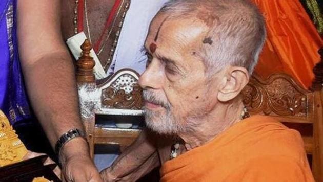 Pejavara Mutt Seer Vishwesha Teertha Swami(PTI file photo)