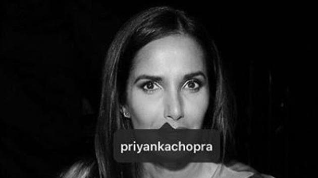 Priyanka Chopra tagged in a picture of Padma Lakshmi.