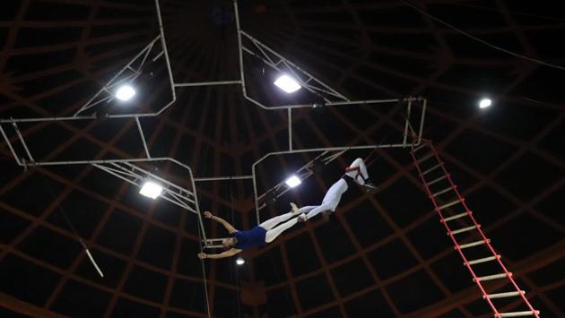 Performers at the Great Bharat Circus, in Kalyan, Maharashtra. (Rishikesh Choudhary / HT Photo)