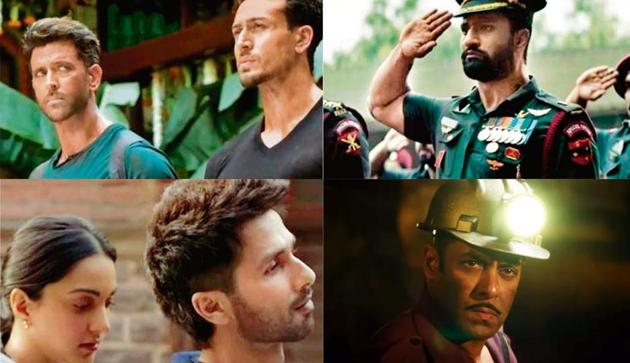 War, Uri: The Surgical Strike, Kabir Singh and Bharat are among top four movies of the year 2019.