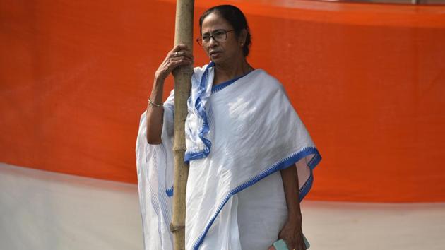 West Bengal chief minister Mamata Banerjee during a dharna against the BJP-led central government in Kolkata, West Bengal on February 4. Breaching the TMC citadel, the BJP, which had two seats in 2014, recorded a double digit win in Bengal this time, bagging 18 of the 42 parliamentary seats. The politically volatile state, where the general election was held in seven phases, also witnessed unprecedented violence and vandalism round the year. (Arijit Sen/HT Photo) West Bengal chief minister Mamata Banerjee during a dharna against the BJP-led central government in Kolkata, West Bengal on February 4. Breaching the TMC citadel, the BJP, which had two seats in 2014, recorded a double digit win in Bengal this time, bagging 18 of the 42 parliamentary seats. The politically volatile state, where the general election was held in seven phases, also witnessed unprecedented violence and vandalism round the year. (Arijit Sen/HT Photo)