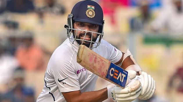Ajinkya Rahane plays a shot. (PTI) Ajinkya Rahane plays a shot. (PTI)
