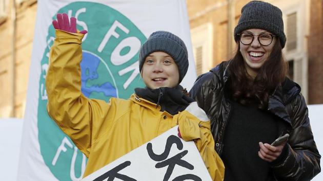 Swedish environmental activist Greta Thunberg. Greta was nominated for this year’s Nobel Peace Prize, after spearheading the global movement, which also led to co-ordinated school strikes across the globe.(AP) Swedish environmental activist Greta Thunberg. Greta was nominated for this year’s Nobel Peace Prize, after spearheading the global movement, which also led to co-ordinated school strikes across the globe.(AP)