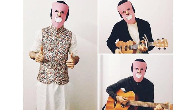 The videos feature Amizan as a guy-next-door with a guitar in his hands and a paper mask covering his face. The videos feature Amizan as a guy-next-door with a guitar in his hands and a paper mask covering his face.