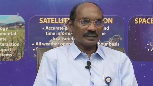 ISRO chief K Sivan addressing a press conference in Bengaluru on Wednesday. (ANI Photo)