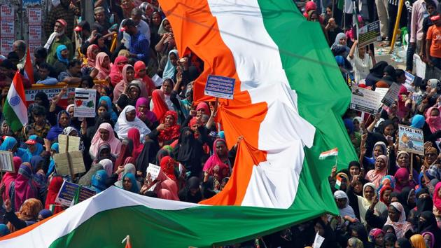 Demonstrators shout slogans as they carry flags and placards during a protest rally, organised by Tamil Nadu Thowheed Jamath in Chennai on December 28, 2019. (REUTERS) Demonstrators shout slogans as they carry flags and placards during a protest rally, organised by Tamil Nadu Thowheed Jamath in Chennai on December 28, 2019. (REUTERS)