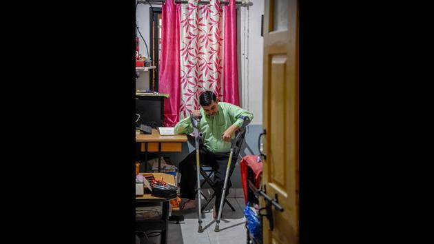 “After coming back to Pune in 2013, I joined BE Avhad’s Law classes and started preparing for the exams. I attempted the exam for the first in 2017, so this was my second attempt. I could clear the exam because of my mentor Ganesh Shirsat,” said Nikhil. (Sanket Wankhade / HT Photo) “After coming back to Pune in 2013, I joined BE Avhad’s Law classes and started preparing for the exams. I attempted the exam for the first in 2017, so this was my second attempt. I could clear the exam because of my mentor Ganesh Shirsat,” said Nikhil. (Sanket Wankhade / HT Photo)