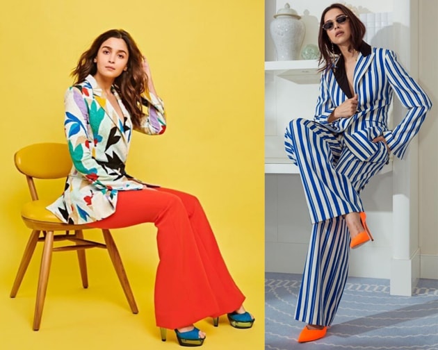 Deepika is a frequent wearer of suits, and for Cannes last year she rocked a white and blue pin-striped tailored suit by Loewe, which she paired with bright orange shoes. Alia, on the other hand, has recently started wearing more of suits, and we absolutely loved this Prabal Gurung number she sported. Alia’s edgy suit was paired with bright blue heels. The cut, style and over-all styling of the two ladies was once again very similar. With minimal make-up and breezy waves completing their respective looks. (INSTAGRAM)