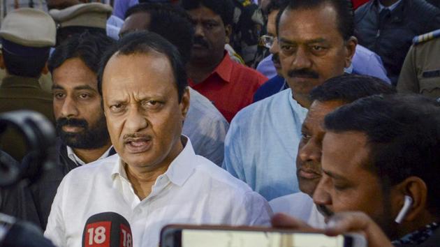 Maharashtra’s deputy chief minister Ajit Pawar speaks to media in Pune district, Wednesday, Jan. 1, 2020.(PTI)