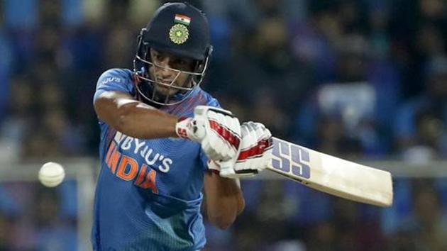 India's Shivam Dube bats during a T20I(AP)