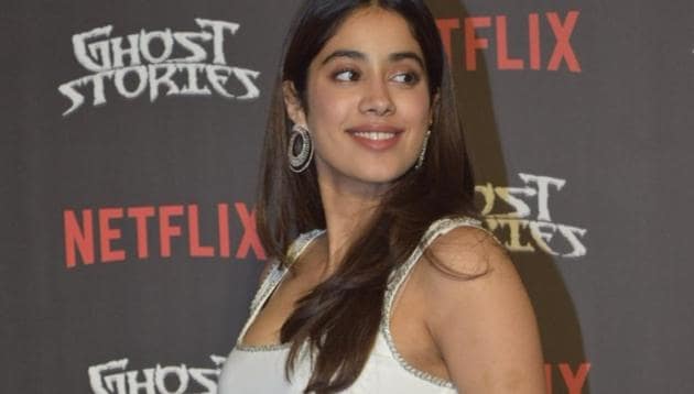 Janhvi Kapoor at the screening of Netflix film Ghost Stories in Mumbai.(IANS) Janhvi Kapoor at the screening of Netflix film Ghost Stories in Mumbai.(IANS)