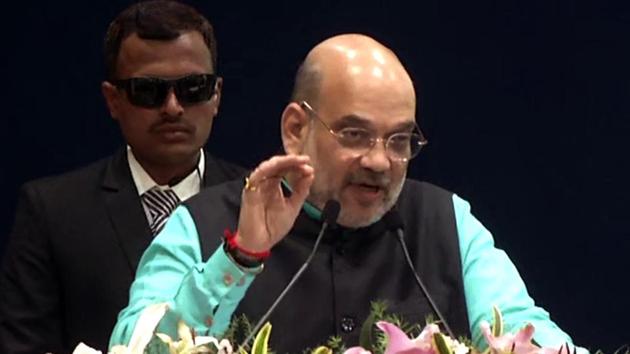 Amit Shah further stated that not a single inch in Kashmir is under curfew today (ANI Photo) Amit Shah further stated that not a single inch in Kashmir is under curfew today (ANI Photo)