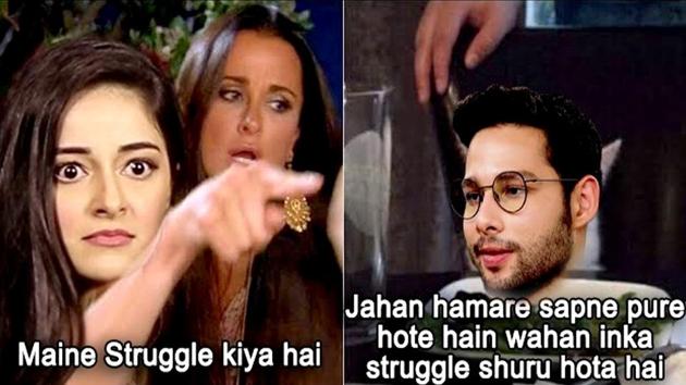 Siddhant Chaturvedi’s reply to Ananya Panday is now a meme.(Twitter/@AskRishabh)