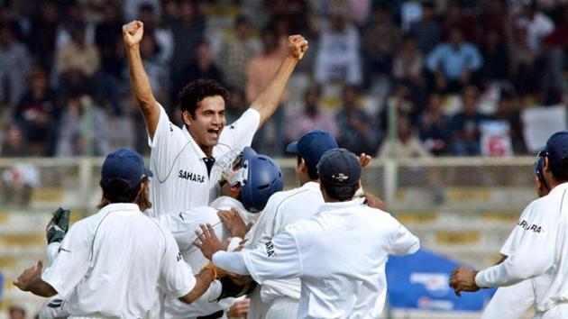 Irfan Pathan celebrates taking a hat-trick. (Twitter) Irfan Pathan celebrates taking a hat-trick. (Twitter)