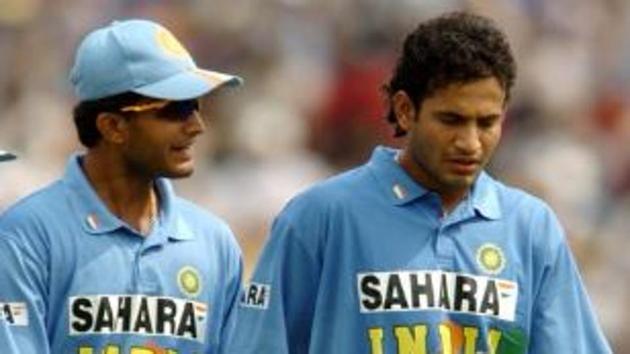 File image of former India captain Sourav Ganguly (L) with Irfan Pathan.(Twitter Image)