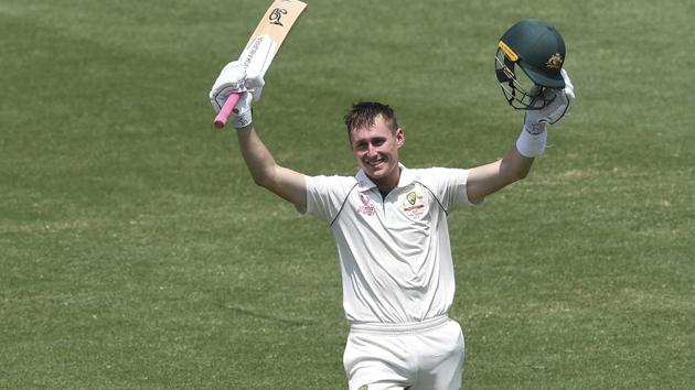 Australia's Marnus Labuschagne celebrates his double century. (AP) Australia's Marnus Labuschagne celebrates his double century. (AP)