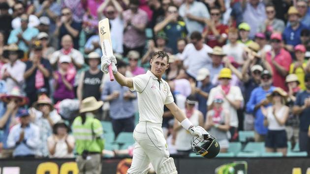 Australia's Marnus Labuschagne thanks the fans as he heads back to the dressing room on day two of the third cricket test match between Australia and New Zealand at the Sydney Cricket Ground in Sydney, Australia Saturday, Jan. 4, 2020. (Andrew Cornaga/Photosport via AP)(AP)
