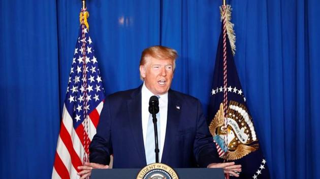 U.S. President Donald Trump delivers remarks following the U.S. Military airstrike against Iranian General Qassem Soleimani in Baghdad, Iraq, in West Palm Beach, Florida, U.S. (REUTERS) U.S. President Donald Trump delivers remarks following the U.S. Military airstrike against Iranian General Qassem Soleimani in Baghdad, Iraq, in West Palm Beach, Florida, U.S. (REUTERS)