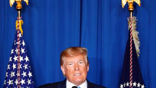 US President Donald Trump delivers remarks following the US Military airstrike against Iranian General Qassem Soleimani in West Palm Beach, Florida. (Tom Brenner / REUTERS) US President Donald Trump delivers remarks following the US Military airstrike against Iranian General Qassem Soleimani in West Palm Beach, Florida. (Tom Brenner / REUTERS)