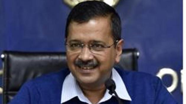 Delhi Chief Minister Arvind Kejriwal on Saturday said if re-elected he will make roads in Delhi like that of London and Tokyo in the next five years.(Sanjeev Verma/HT PHOTO)