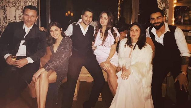 Anushka Sharma shared a photo on her Instagram along with Virat Kohli, Saif and Kareena. Sitting in between are Varun Dhawan and Natasha Dalal. The stars pose happily with a smile on their faces as Anushka captioned: “Happy New Year”. And we have to say, this seems to be a very stylish beginning to the year.Here’s a look at this week’s best and worst dressed celebrities. (INSTAGRAM) Anushka Sharma shared a photo on her Instagram along with Virat Kohli, Saif and Kareena. Sitting in between are Varun Dhawan and Natasha Dalal. The stars pose happily with a smile on their faces as Anushka captioned: “Happy New Year”. And we have to say, this seems to be a very stylish beginning to the year.Here’s a look at this week’s best and worst dressed celebrities. (INSTAGRAM)