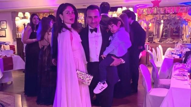 Kareena looked stunning in a white gown, she wore a fur coat to help her with the freezing temperatures of Switzerland and looked gorgeous as always. The flared gown had a high neckline and was sleeveless, a matching white cape cascaded at the back. We are loving the short hair on Kareena. Saif looked as dapper as always in a well-structured tuxedo (INSTAGRAM) Kareena looked stunning in a white gown, she wore a fur coat to help her with the freezing temperatures of Switzerland and looked gorgeous as always. The flared gown had a high neckline and was sleeveless, a matching white cape cascaded at the back. We are loving the short hair on Kareena. Saif looked as dapper as always in a well-structured tuxedo (INSTAGRAM)