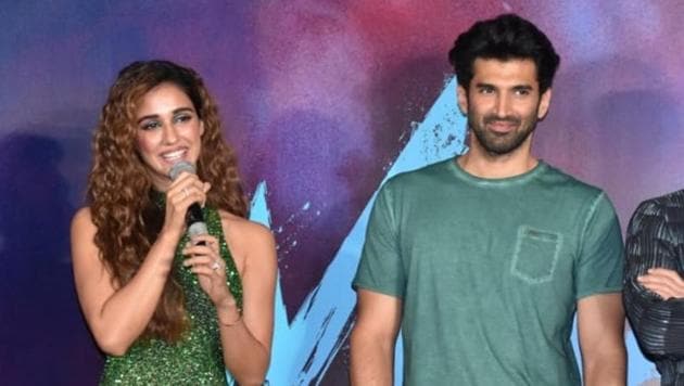 Disha Patani and Aditya Roy Kapur at the trailer launch of Malang.(Varinder Chawla)