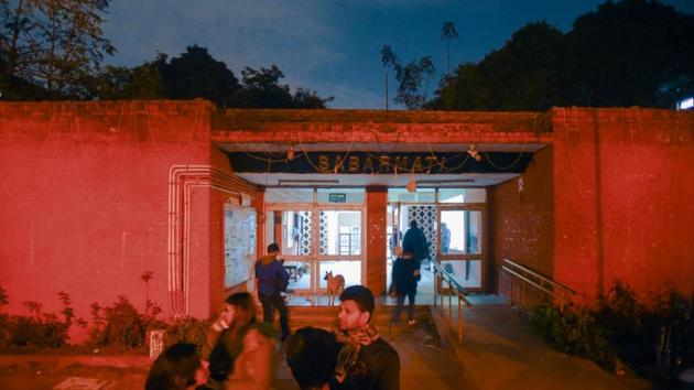 A view of the Sabarmati Hostel inside Jawaharlal Nehru University (JNU) campus that was vandalised on January 5. Groups of masked men armed with sticks, rods and hammers stormed JNU on Sunday evening and attacked students and teachers, triggering condemnation and forcing the police to set up a high-level inquiry later in the night. (Amal KS/HT Photo) A view of the Sabarmati Hostel inside Jawaharlal Nehru University (JNU) campus that was vandalised on January 5. Groups of masked men armed with sticks, rods and hammers stormed JNU on Sunday evening and attacked students and teachers, triggering condemnation and forcing the police to set up a high-level inquiry later in the night. (Amal KS/HT Photo)
