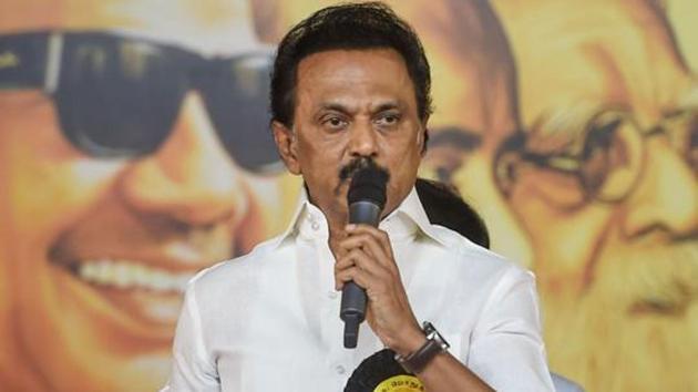 Chennai: Dravida Munnetra Kazhagam (DMK) President MK Stalin addresses during the party's general council meeting, in Chennai, Sunday, Nov. 10, 2019. (PTI Photo)(PTI11_10_2019_000068B) (PTI) Chennai: Dravida Munnetra Kazhagam (DMK) President MK Stalin addresses during the party's general council meeting, in Chennai, Sunday, Nov. 10, 2019. (PTI Photo)(PTI11_10_2019_000068B) (PTI)