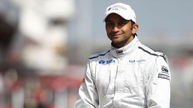 Racing driver Narain Karthikeyan of India is seen at the unveil of the new F111 Hispania Racing car in Spain.(Getty Images)