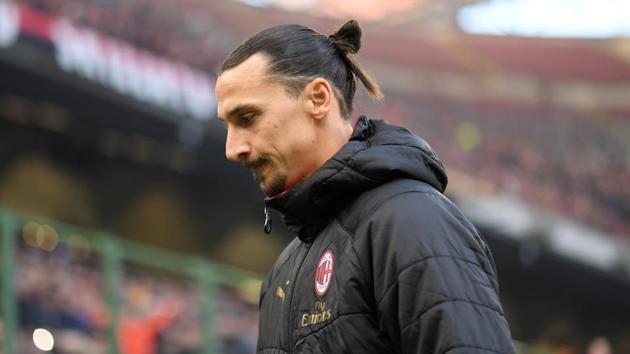 AC Milan's Zlatan Ibrahimovic before the match.(REUTERS)