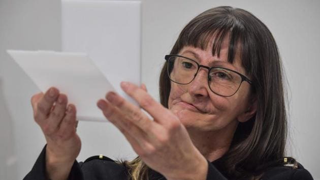 Denise Vicentin looked in the mirror and burst into tears. After losing her right eye and part of her jaw to cancer, she was getting a digitally-engineered prosthesis. “Today I can say how much better I will feel being out in the streets. I have no words,” Vicentin, 53, told AFP at a clinic in Sao Paulo after being fitted for a missing chunk of her face. (Nelson Almeida/AFP) Denise Vicentin looked in the mirror and burst into tears. After losing her right eye and part of her jaw to cancer, she was getting a digitally-engineered prosthesis. “Today I can say how much better I will feel being out in the streets. I have no words,” Vicentin, 53, told AFP at a clinic in Sao Paulo after being fitted for a missing chunk of her face. (Nelson Almeida/AFP)
