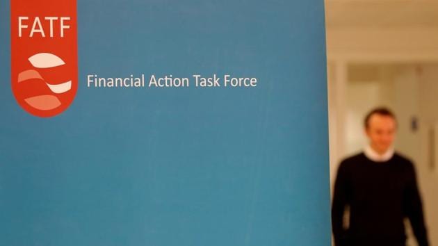 The logo of the Financial Action Task Force is seen during a news conference after a plenary session at the OECD Headquarters in Paris, on October 18, 2019. (Reuters Photo) The logo of the Financial Action Task Force is seen during a news conference after a plenary session at the OECD Headquarters in Paris, on October 18, 2019. (Reuters Photo)