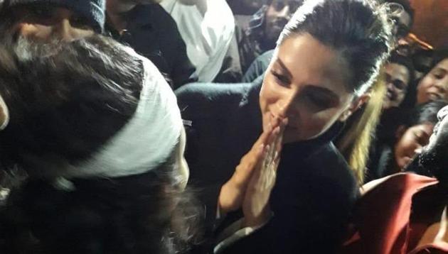 Deepika Padukone at the JNU on Tuesday.