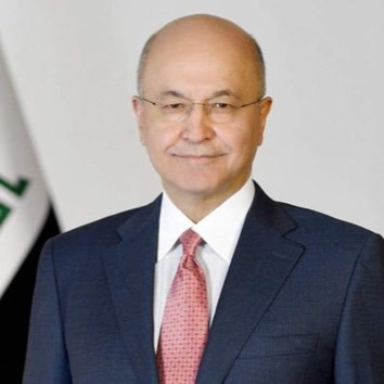 Iraq’s President Barham Saleh claimed that he would not allow the transformation of Iraq into a battlefield for warring sides.(Barham Saleh /Twitter)