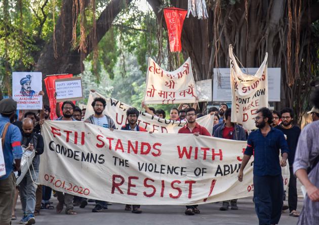 Films for the Pune International Film Festival (Piff) will not be screened at Film and Television Institute of India (FTII) due to technical snags and the ongoing student agitations at the institute, an official said.(Sanket Wankhade/HT PHOTO)