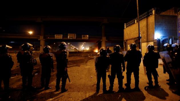 File photo of the riot police in Najaf, Iraq.(Reuters Photo)