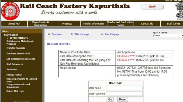 Railway Recruitment 2020. (Screengrab) Railway Recruitment 2020. (Screengrab)