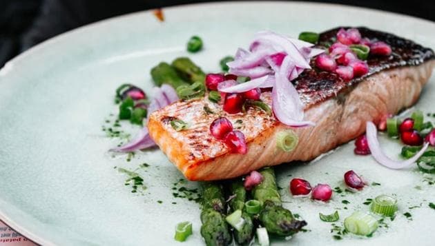 Recently, Tweak India released a video of how to make Katrina Kaif’s favourite dish, and the quick and easy recipe had us salivating. Katrina Kaif’s favourite Norwegian salmon dish with hollandaise sauce is created by chef Mohit Savargaonkar of Pod Supply. The keto-friendly recipe is low on spices and carbs, since Katrina is highly intolerant to carbs, but high on fat, flavour and greens. (UNSPLASH) Recently, Tweak India released a video of how to make Katrina Kaif’s favourite dish, and the quick and easy recipe had us salivating. Katrina Kaif’s favourite Norwegian salmon dish with hollandaise sauce is created by chef Mohit Savargaonkar of Pod Supply. The keto-friendly recipe is low on spices and carbs, since Katrina is highly intolerant to carbs, but high on fat, flavour and greens. (UNSPLASH)