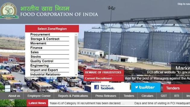 FCI on Thursday declared the result of Phase 2 examination for recruitment of Junior Engineer (JE) (Civil Engineering / Electrical Mechanical Engineering), Assistant Grade (Ag II) (Hindi), Assistant Grade-III (Ag III) (General Accounts, Technical, Depot).
