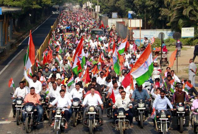 Workers union’s action committee lead a protest march at Pune collectors office on the occasion of nationwide one day strike in Pune, India, on Wednesday, January 8, 2020. (Rahul Raut/HT PHOTO) Workers union’s action committee lead a protest march at Pune collectors office on the occasion of nationwide one day strike in Pune, India, on Wednesday, January 8, 2020. (Rahul Raut/HT PHOTO)