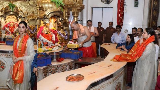 Deepika Padukone is a picture of devotion as she visits Siddhivinayak Temple  to pray for Chhapaak. See pics | Bollywood - Hindustan Times