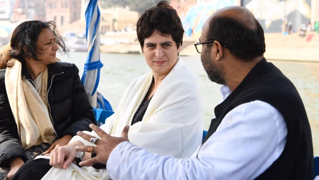 Priyanka Gandhi is expected to meet around 59 people, including social activists and students of Banaras Hindu University (BHU), who were jailed for anti-CAA protest.(Photo: Twitter/ INCIndia)