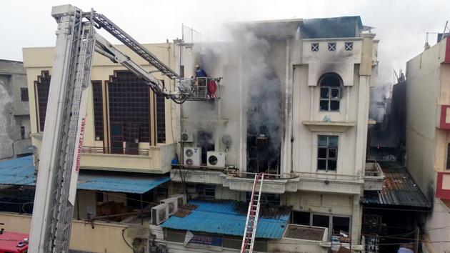 Fire broke out at a paper printing press at Patparganj Industrial Area in New Delhi on Thursday.(ANI File Photo)